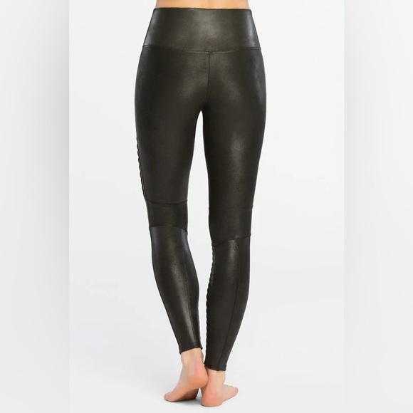 Spanx Faux Leather Moto Legging Size Small - Picture 2 of 7